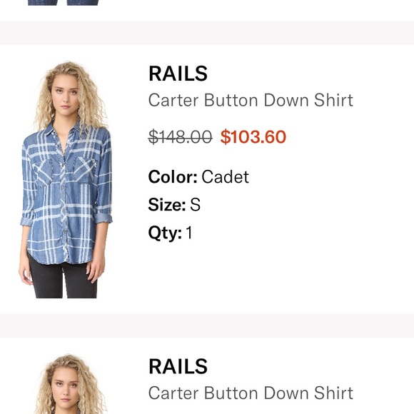 Rails Button Down Top - Picture 4 of 4